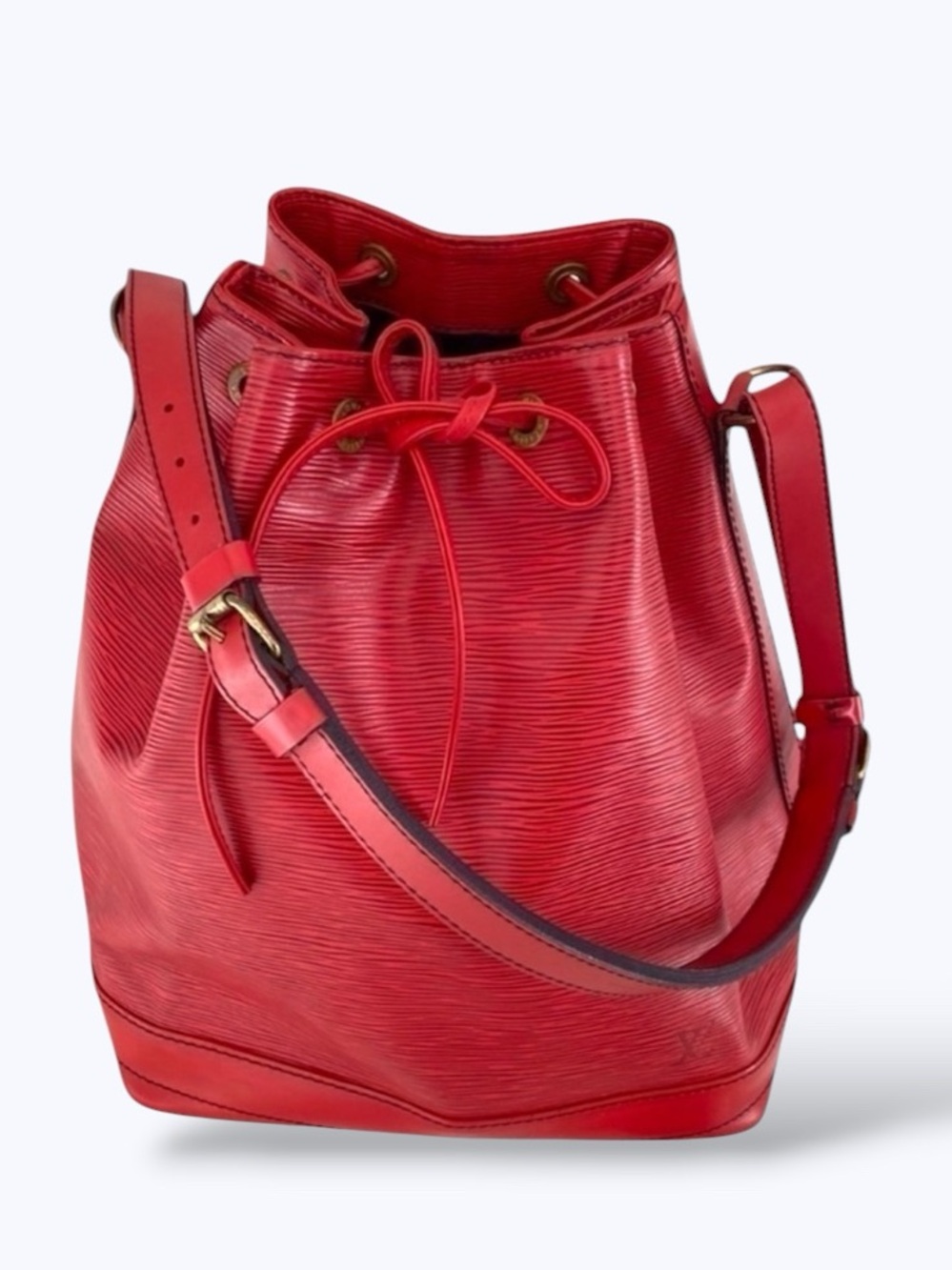 Louis Vuitton Red Epi Leather Noe GM Like New with COA